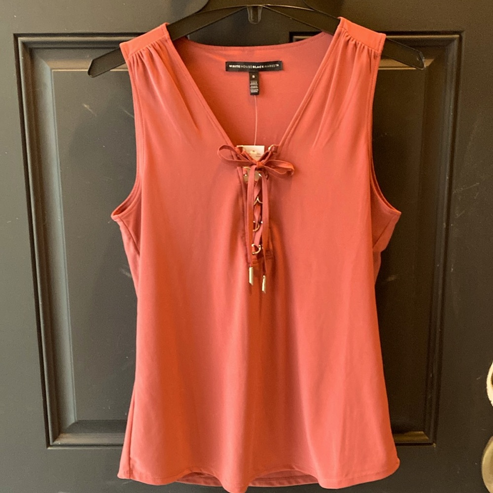 WHITE HOUSE BLACK MARKET SLEEVELESS TOP.